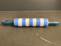 T.G Green & Co. Ltd Blue and White Ceramic Rolling Pin Made in England - 3