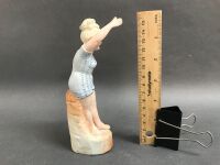 Victorian Bisque Diving Lady Figurine - 2