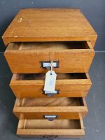 Mid Century Solid Timber File Drawer - 2