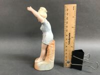 Victorian Bisque Diving Lady Figurine - 4