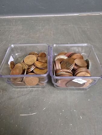 2 Small Tubs of Assorted Coins