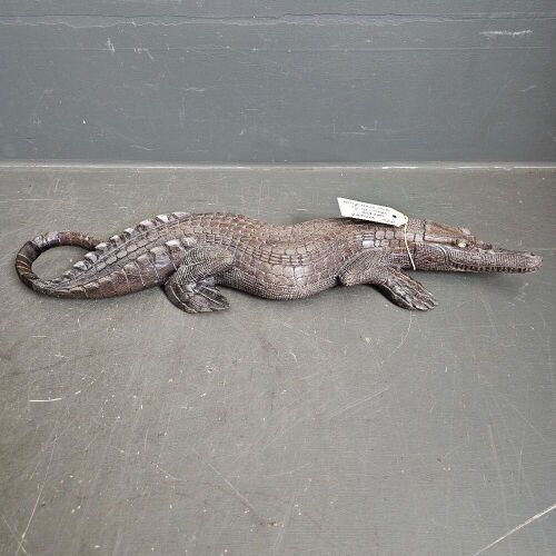 New Guinea Carved Crocodile from Sepik River