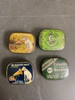 Very Rare Golden Pyramid Gramaphone Needle Tin & 4 Extra Tins of Needles - 7