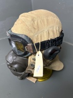 WWII RAAF Tropical Helmet w. U.S Bulbulian Oxygen on Demand Mask Later Goggles - 3