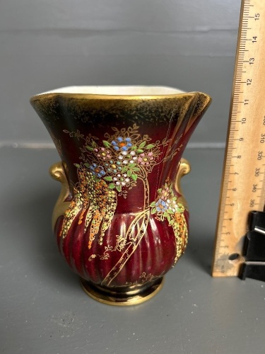 Crown Devon Rouge Royale Urn - app 120mm H