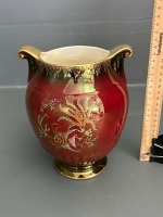 Crown Devon Rouge Royale Urn - app 200mm H