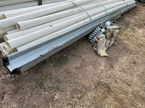 Lot of 6m Galvanised Guttering