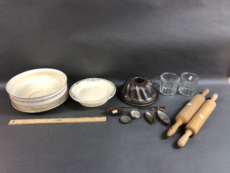 Collection of Vintage French Ceramics & Kitchenalia