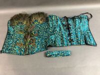 Peacock Feather Bustier & Headband