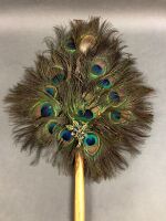 Peacock Feather Fan with Tassle - 2