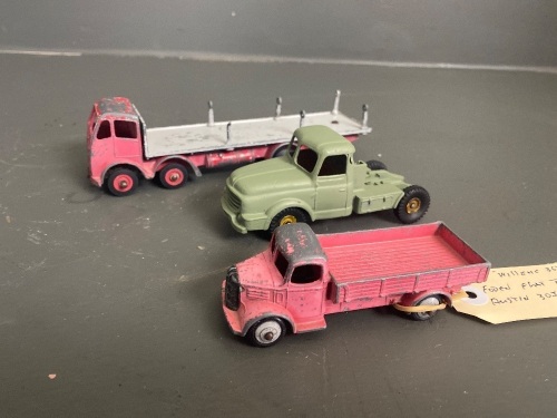 Dinky Willeme 36, Foden Flat Top & Austin 30J Wagon