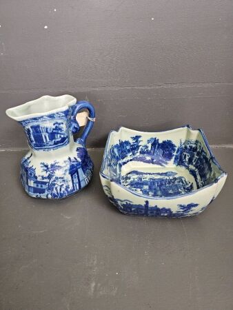 Vintage Victoria Ware Ironstone Jug and Basin