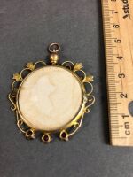 Edwardian 9ct Gold Double Sided Photo Locket Set with Natural Pearls & Garnet - 2