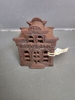 Original Cast Iron U.S City Bank Money Box