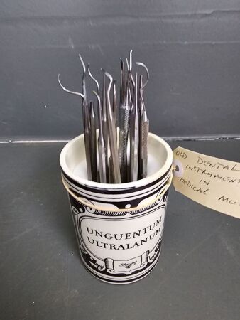 Old Dental Instruments in Mug