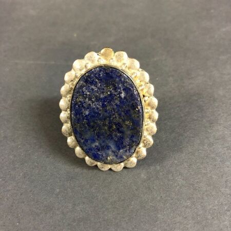 Vintage Sterling Silver & Lapis Lazuli Ring