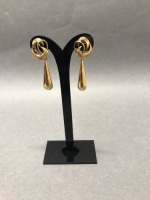 Pair of 14ct Gold Drop Earrings