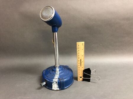 Vintage 1950's Announcers Desk Microphone with Cast Iron Base