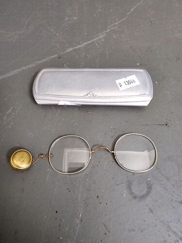 German Brass or Gold Framed Nose Glasses C1943