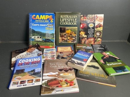 Large Selection of Camping, Travel and Cook Books