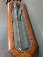 Leather Trimmed Glass Top Hall Table - 4