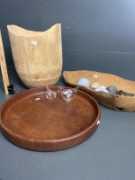 Wooden Planter, Fruit Bowl, Platter and Ordiments - 4