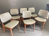 6 x Grey Mid Century Chairs