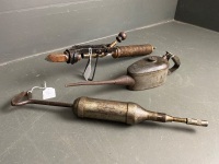 Vintage Kerosene Fuelled Soldering Gun, Vintage Oil Can & Greese Gun - 2