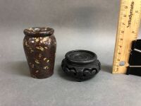 Early Victorian Carved Jasper Urn on Carved Timber Stand - 2