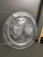 Lalique Crystal Flower Plate - 4