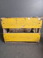 2 Enamel Cannisters in Osbornes Timber Crate - 4