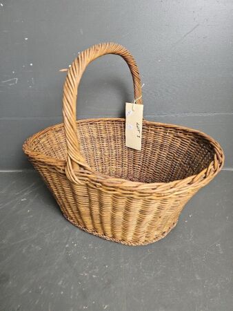 Old Cane Shopping Basket