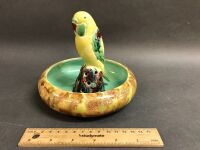 Sydney Pottery Float Bowl with Parrot c1930's - 2