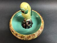Sydney Pottery Float Bowl with Parrot c1930's - 3
