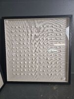 Modern Wall Art with White Stones - framed/glazed - 2