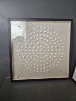 Modern Wall Art with White Stones - framed/glazed - 3