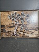 2x Original Bark Paintings signed Wesley - 2