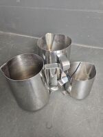 Three Various Sizes Stainless Steel Jugs