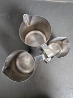 Three Various Sizes Stainless Steel Jugs - 2