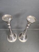 Pair Metal Candle Holders - app 510mm H - 2