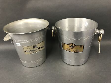 2 Vintage French Champagne Buckets