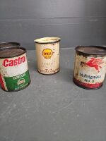 Six Collectable Grease Tins - BP, Mobil, Caltex, Shell & Castrol - 3