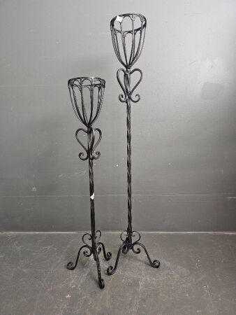 Pair Metal Candle/Tea Light Holders