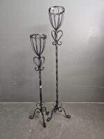 Pair Metal Candle/Tea Light Holders