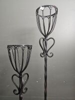 Pair Metal Candle/Tea Light Holders - 2