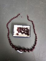 Garnet Necklace with Spare Garnets