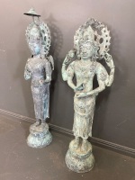 Pair Middle Eastern Metal Statues - 3