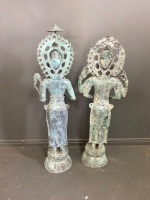 Pair Middle Eastern Metal Statues - 4