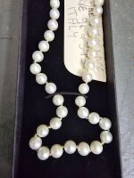 Pearl Necklace Mark 9K & 375 Italy - app 6mm - 2