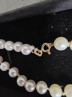 Pearl Necklace Mark 9K & 375 Italy - app 6mm - 3